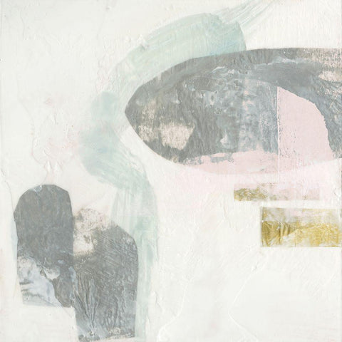 Muted Clusters II White Modern Wood Framed Art Print with Double Matting by Goldberger, Jennifer