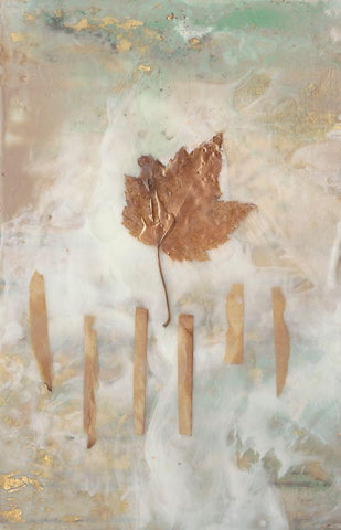 Bronzed in Wax II White Modern Wood Framed Art Print with Double Matting by Goldberger, Jennifer