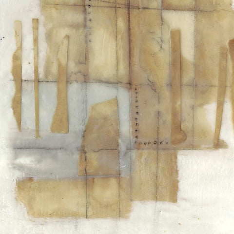 Paper Stitches I Gold Ornate Wood Framed Art Print with Double Matting by Goldberger, Jennifer