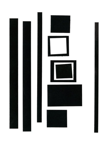 Prestige I White Modern Wood Framed Art Print with Double Matting by Moore, Regina