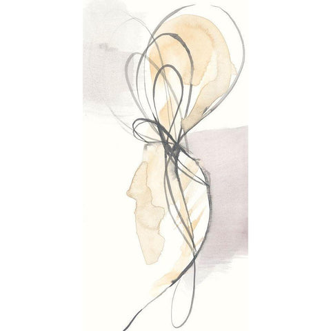 Twist Tie I White Modern Wood Framed Art Print by Goldberger, Jennifer