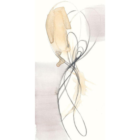 Twist Tie II White Modern Wood Framed Art Print by Goldberger, Jennifer