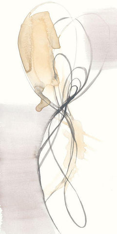 Twist Tie II White Modern Wood Framed Art Print with Double Matting by Goldberger, Jennifer