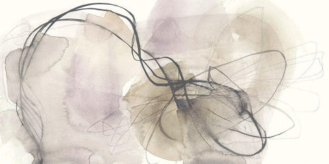 Umber Undulation I Black Ornate Wood Framed Art Print with Double Matting by Goldberger, Jennifer