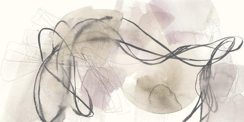 Umber Undulation II Black Ornate Wood Framed Art Print with Double Matting by Goldberger, Jennifer