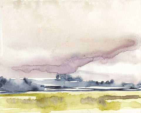 Amethyst Sky I Black Ornate Wood Framed Art Print with Double Matting by Goldberger, Jennifer