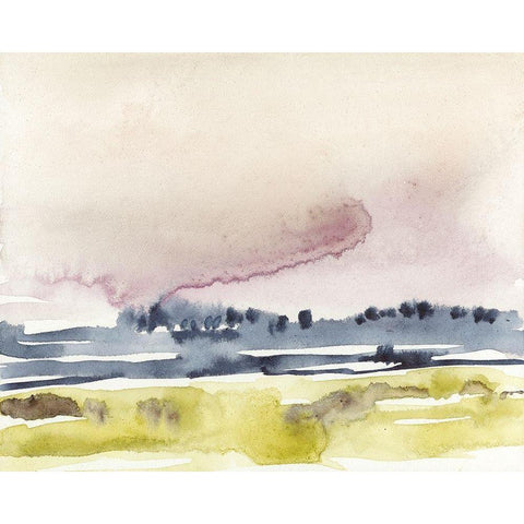 Amethyst Sky II Black Modern Wood Framed Art Print with Double Matting by Goldberger, Jennifer