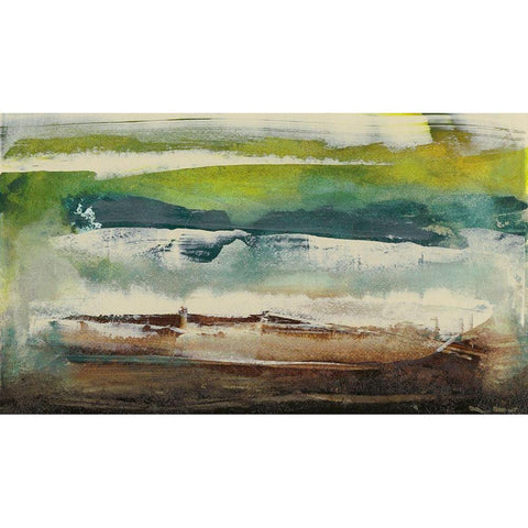 Tangent I Black Modern Wood Framed Art Print by Gordon, Sharon