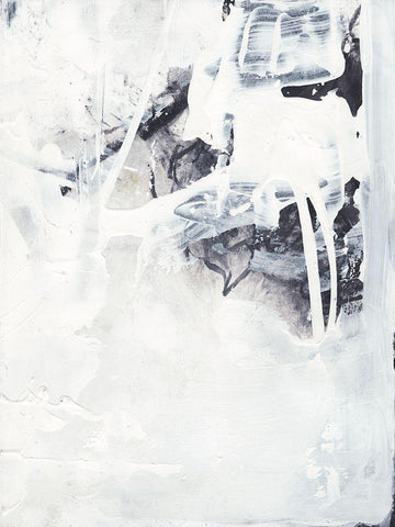 Fire and Ice III White Modern Wood Framed Art Print with Double Matting by Combs, Joyce
