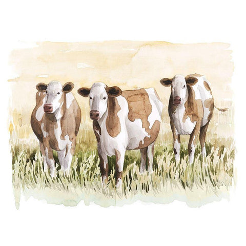 Golden Graze II Gold Ornate Wood Framed Art Print with Double Matting by Popp, Grace