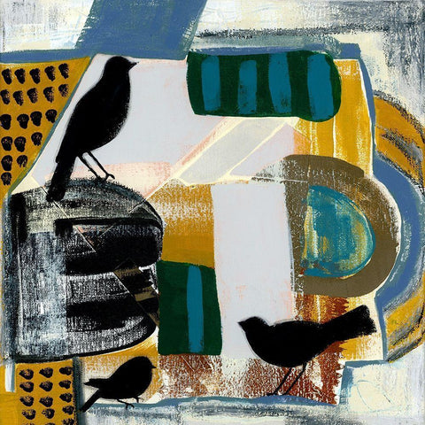 Treehouse Overture II Black Modern Wood Framed Art Print with Double Matting by Daavettila, Tara