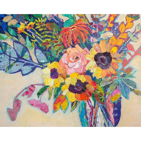 Fabulous Florals White Modern Wood Framed Art Print by St. Hilaire, Elizabeth