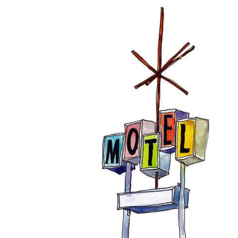 Urban Sign I White Modern Wood Framed Art Print with Double Matting by McCreery, Paul