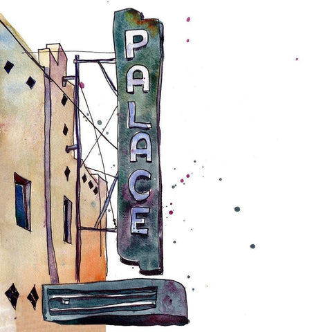 Urban Sign II Black Modern Wood Framed Art Print by McCreery, Paul
