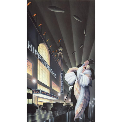 The Hippodrome Black Modern Wood Framed Art Print by Hoppe, Robert