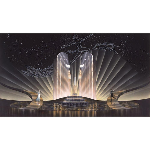 Enchanted Love Black Modern Wood Framed Art Print by Hoppe, Robert