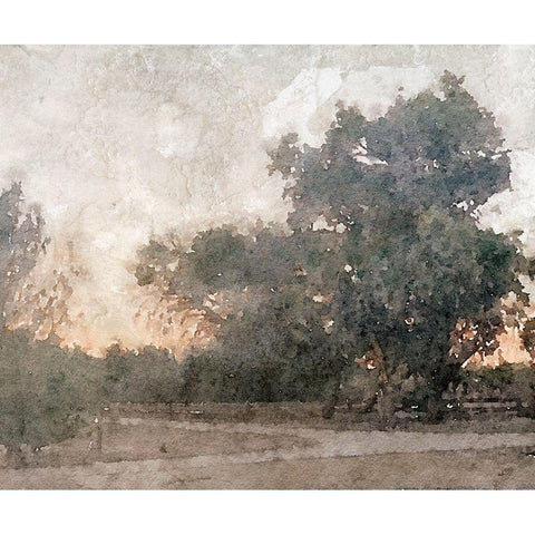 November Morning Mist I White Modern Wood Framed Art Print by Orlov, Irena