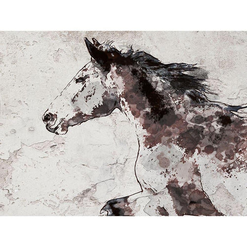Winner Horse I Black Modern Wood Framed Art Print with Double Matting by Orlov, Irena
