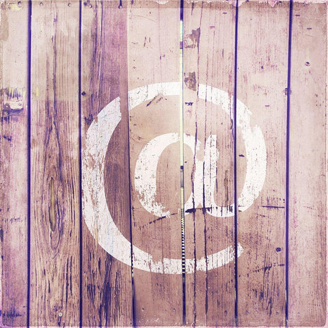 Found Symbols IV White Modern Wood Framed Art Print by Brown, Thomas