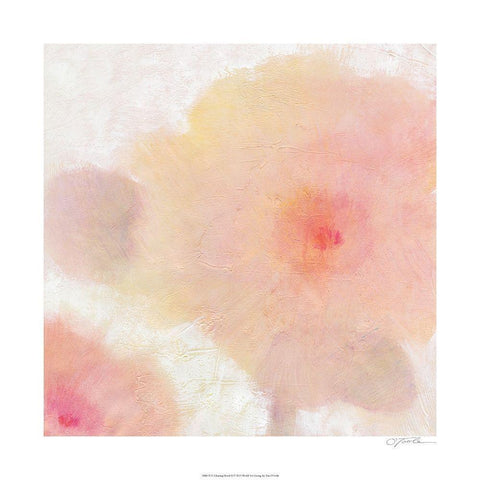 Glowing Floral II White Modern Wood Framed Art Print with Double Matting by OToole, Tim