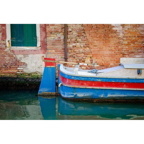 Venice Workboats I Black Modern Wood Framed Art Print by DeNardo, Laura