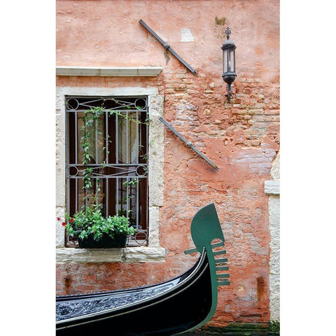 Passing Gondola Black Modern Wood Framed Art Print with Double Matting by DeNardo, Laura