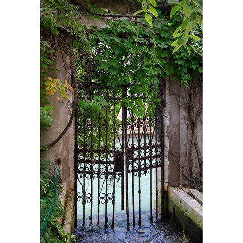 Elegant Canal Entrance White Modern Wood Framed Art Print by DeNardo, Laura