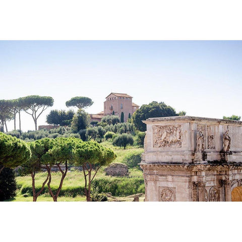 Rome Landscape II Black Modern Wood Framed Art Print with Double Matting by DeNardo, Laura