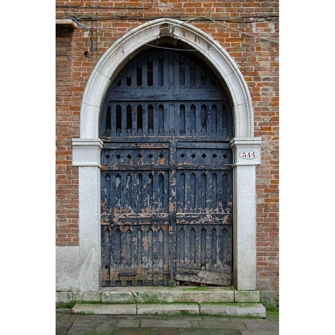 Windows and Doors of Venice V Gold Ornate Wood Framed Art Print with Double Matting by DeNardo, Laura