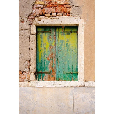 Windows and Doors of Venice VI Black Modern Wood Framed Art Print with Double Matting by DeNardo, Laura