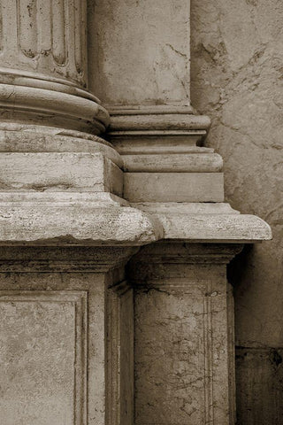 Architecture Detail in Sepia IV Black Ornate Wood Framed Art Print with Double Matting by DeNardo, Laura