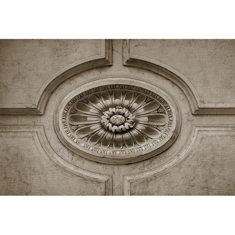 Architecture Detail in Sepia VII Gold Ornate Wood Framed Art Print with Double Matting by DeNardo, Laura