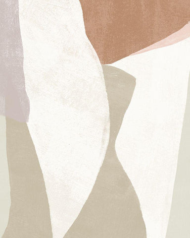 Symphonic Shapes VII White Modern Wood Framed Art Print with Double Matting by Vess, June Erica