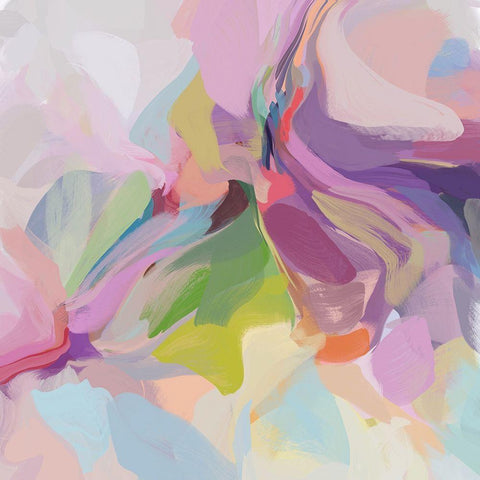 Influence II White Modern Wood Framed Art Print by Orlov, Irena