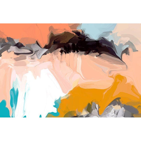 Playful Movement I White Modern Wood Framed Art Print by Orlov, Irena