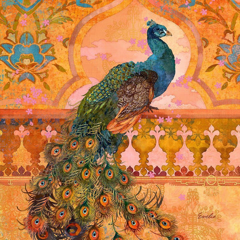 Animal Utopia I Gold Ornate Wood Framed Art Print with Double Matting by Evelia Designs