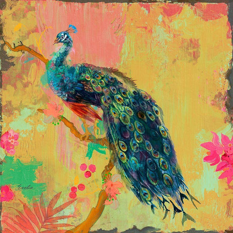 Animal Utopia IV Black Ornate Wood Framed Art Print with Double Matting by Evelia Designs