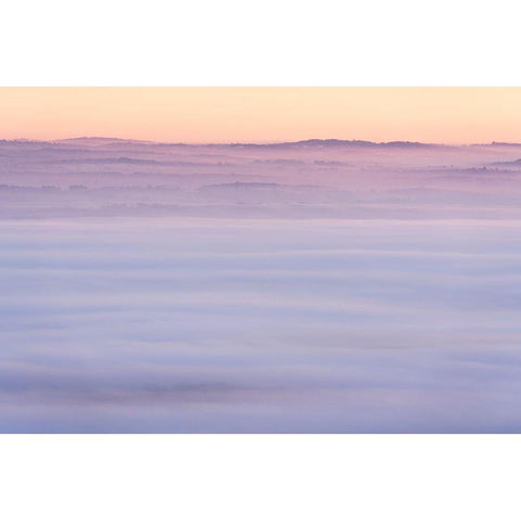 Mist Ripples I White Modern Wood Framed Art Print by Dautlich, Nick