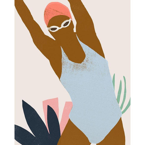 Femme Moderne III White Modern Wood Framed Art Print by Vess, June Erica