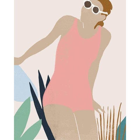 Femme Moderne IV White Modern Wood Framed Art Print by Vess, June Erica