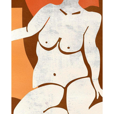 Heat III White Modern Wood Framed Art Print by Wang, Melissa