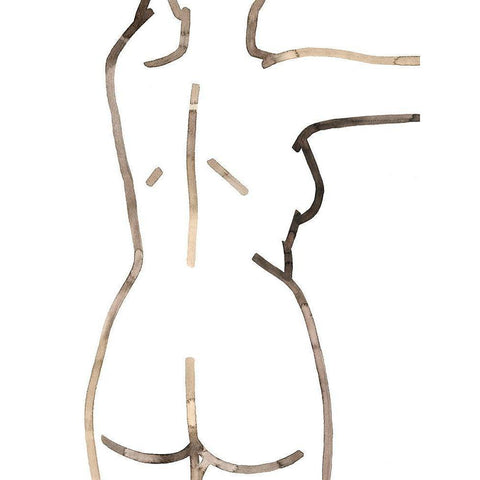 Her Lines II White Modern Wood Framed Art Print by Popp, Grace