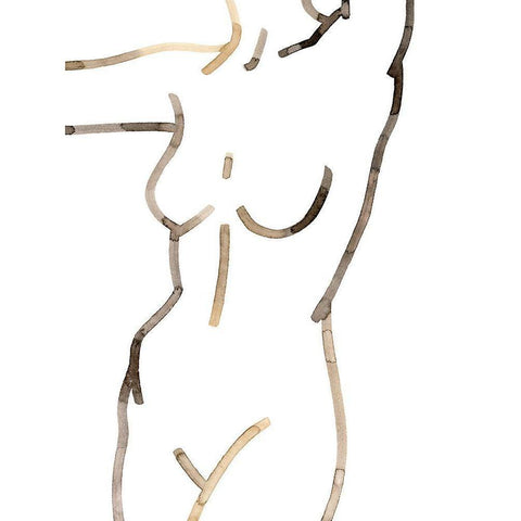 Her Lines IV White Modern Wood Framed Art Print by Popp, Grace