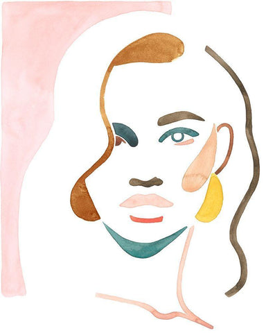 She Shadow II White Modern Wood Framed Art Print with Double Matting by Popp, Grace
