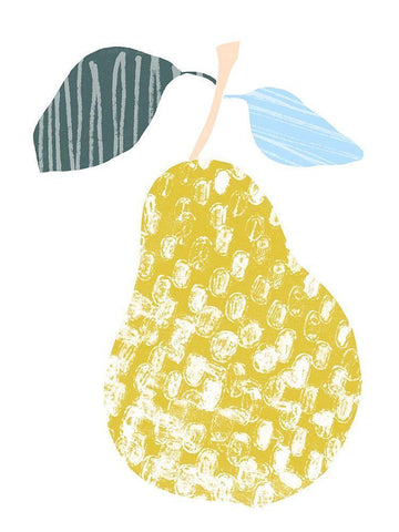 Cut Paper Fruit I White Modern Wood Framed Art Print with Double Matting by Vess, June Erica