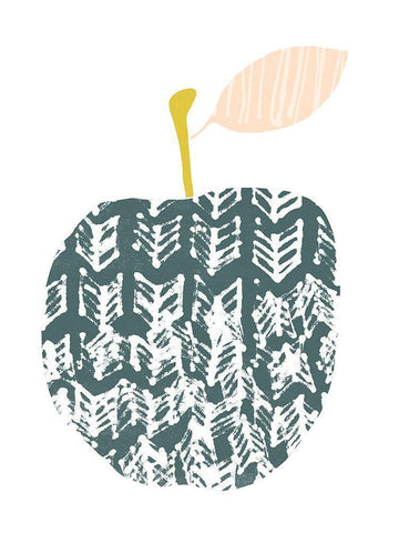 Cut Paper Fruit II Black Ornate Wood Framed Art Print with Double Matting by Vess, June Erica