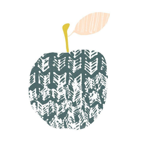 Cut Paper Fruit II Black Modern Wood Framed Art Print by Vess, June Erica