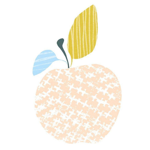 Cut Paper Fruit III Black Modern Wood Framed Art Print with Double Matting by Vess, June Erica