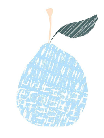 Cut Paper Fruit IV White Modern Wood Framed Art Print with Double Matting by Vess, June Erica