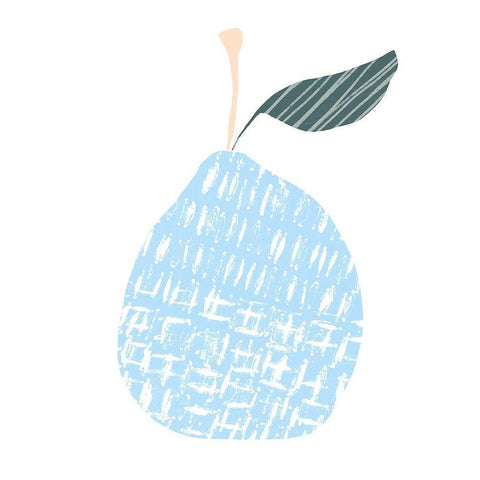 Cut Paper Fruit IV Black Modern Wood Framed Art Print by Vess, June Erica